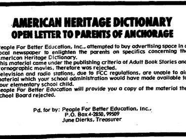 Was a dictionary really banned in Anchorage? Here’s the real story of how the book was outlawed in schools