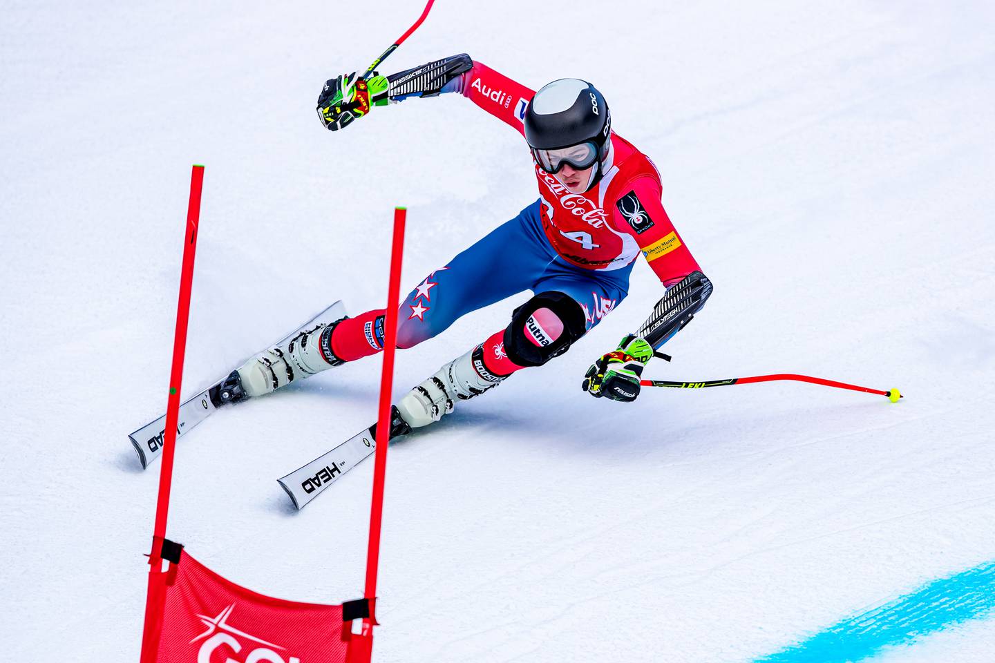 Finnigan Donley competes in the giant slalom at the Alyeska Cup