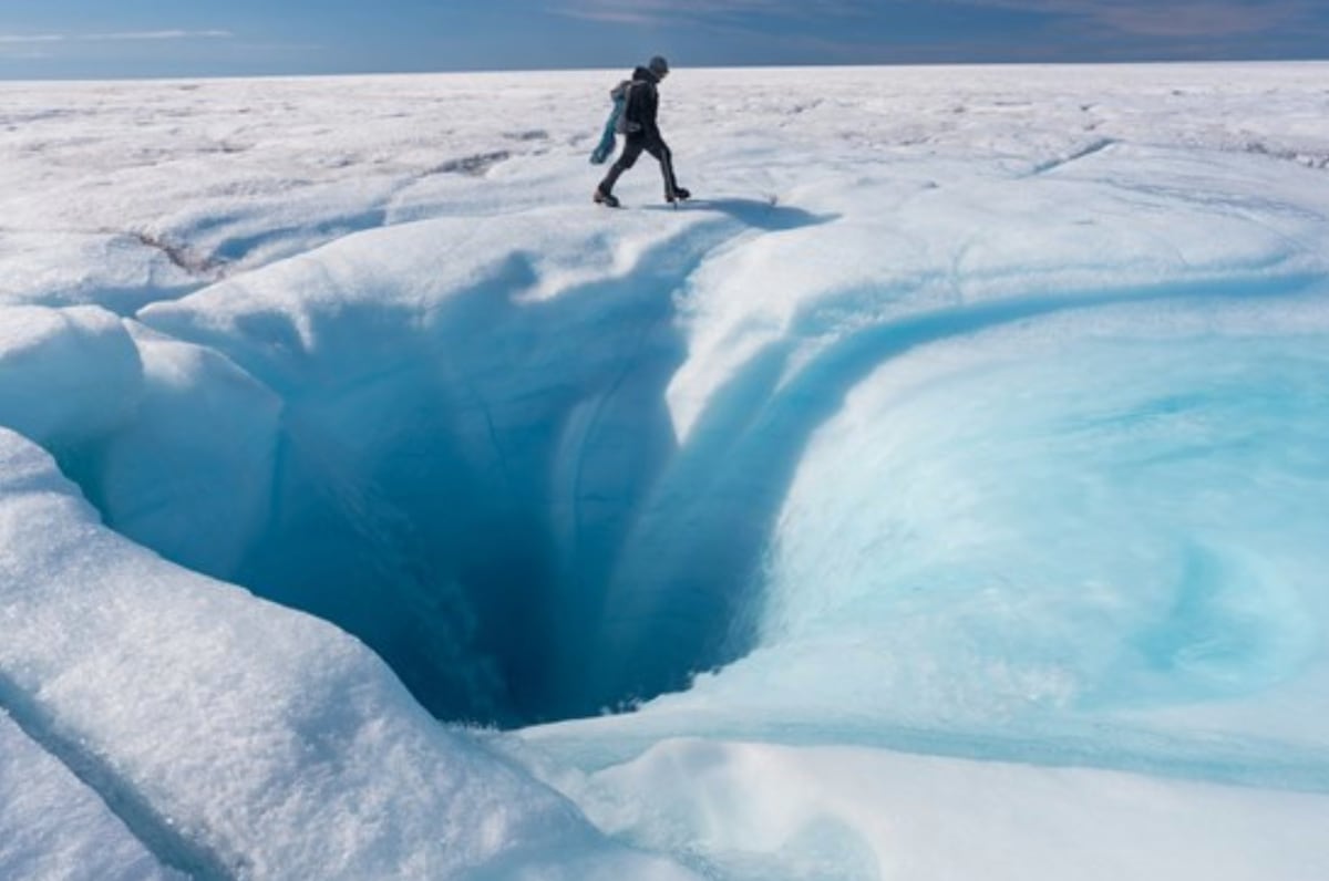 Researchers fell into Greenland’s dangerous ice caves – and came back with a worrying message