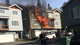 Anchorage firefighters knock down condo fire in Eagle River