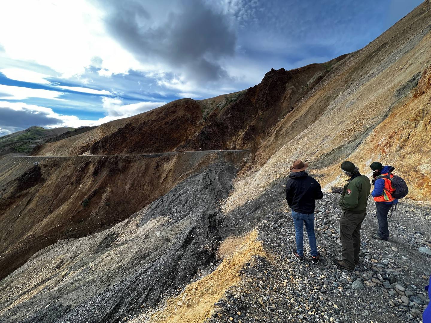 Alaska Beacon Denali National Park and Preserve Pretty Rocks landslide road