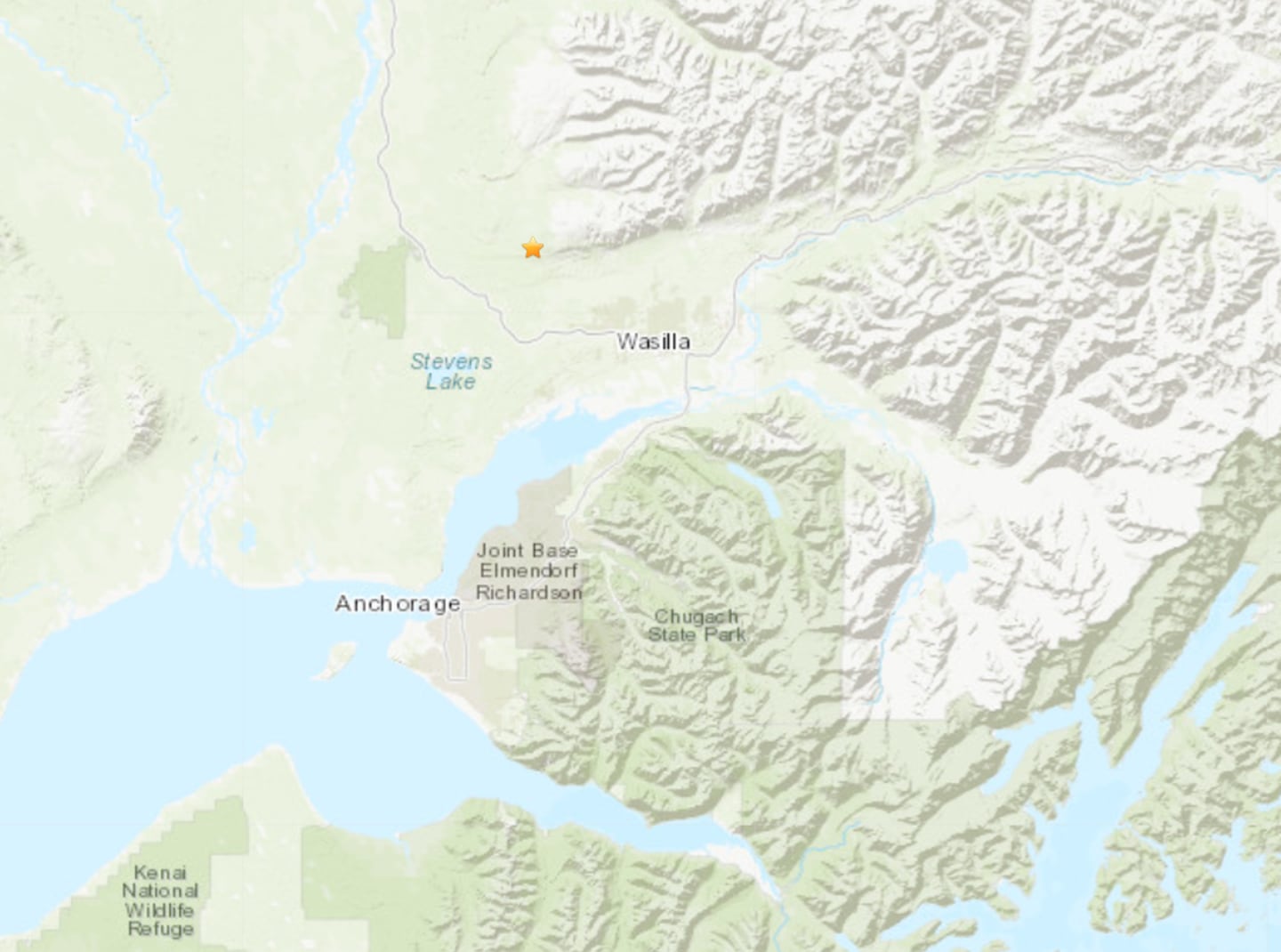 Earthquake screengrab map