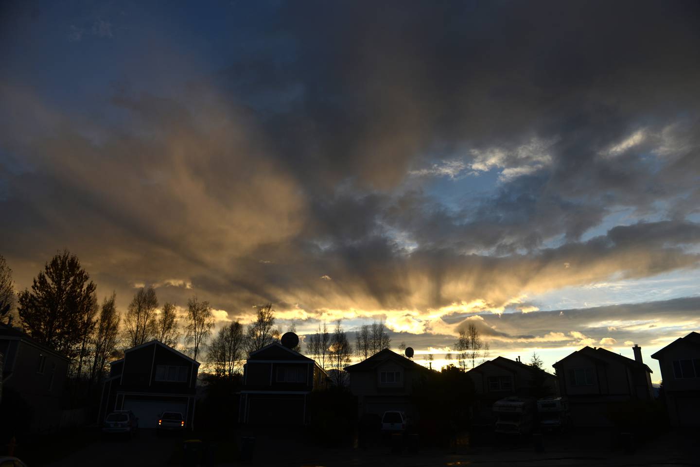 Crepuscular Rays, Sunrise, West Anchorage