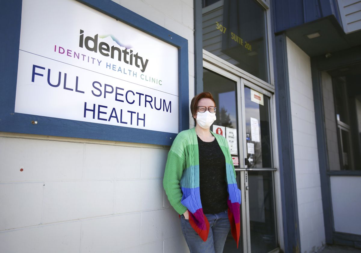 Clinical director Tracey Wiese at Identity Health Clinic in Anchorage on Thursday, April 1, 2021. (Emily Mesner / ADN)