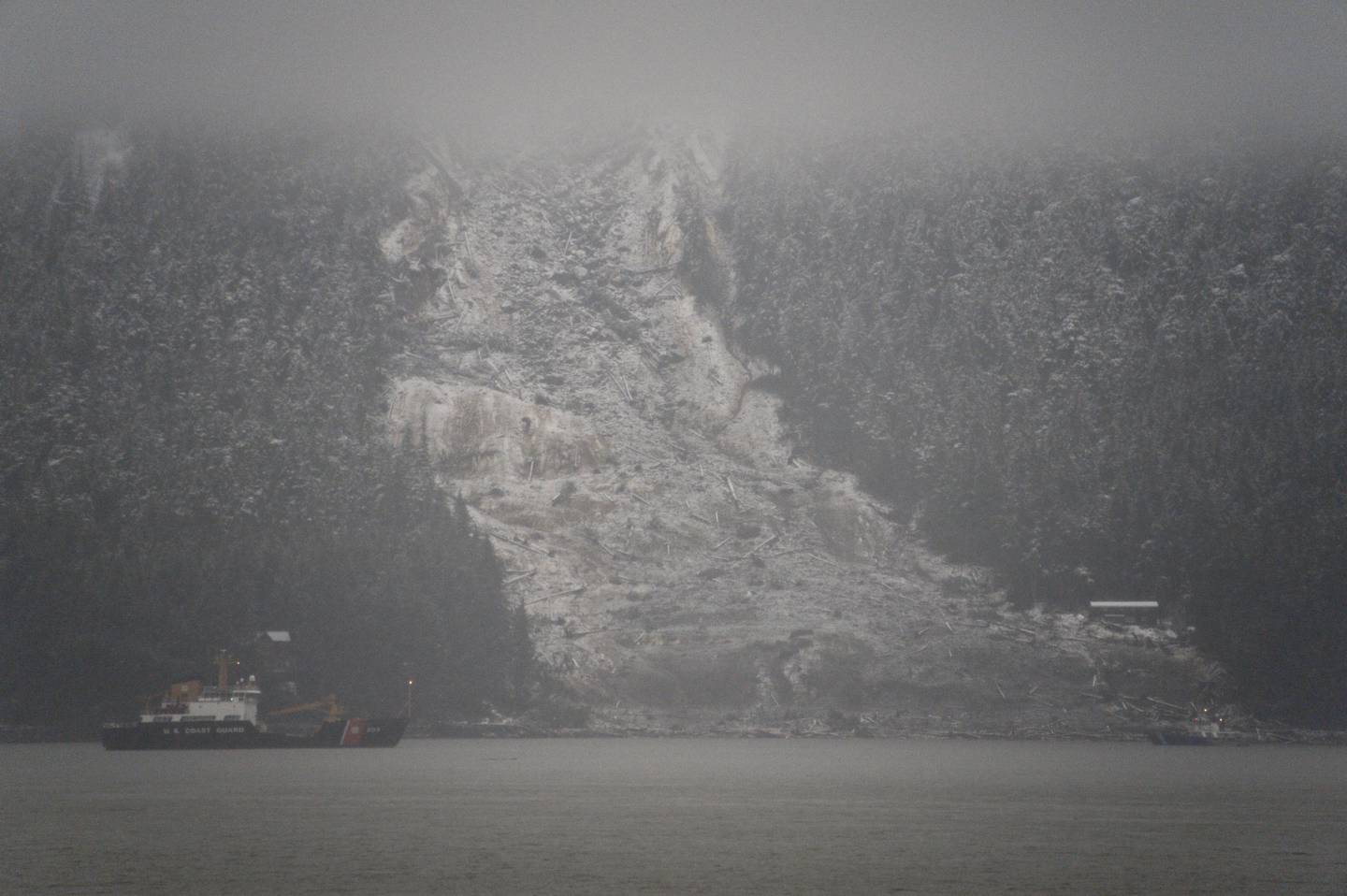 Haines landslide, Juneau, ferry