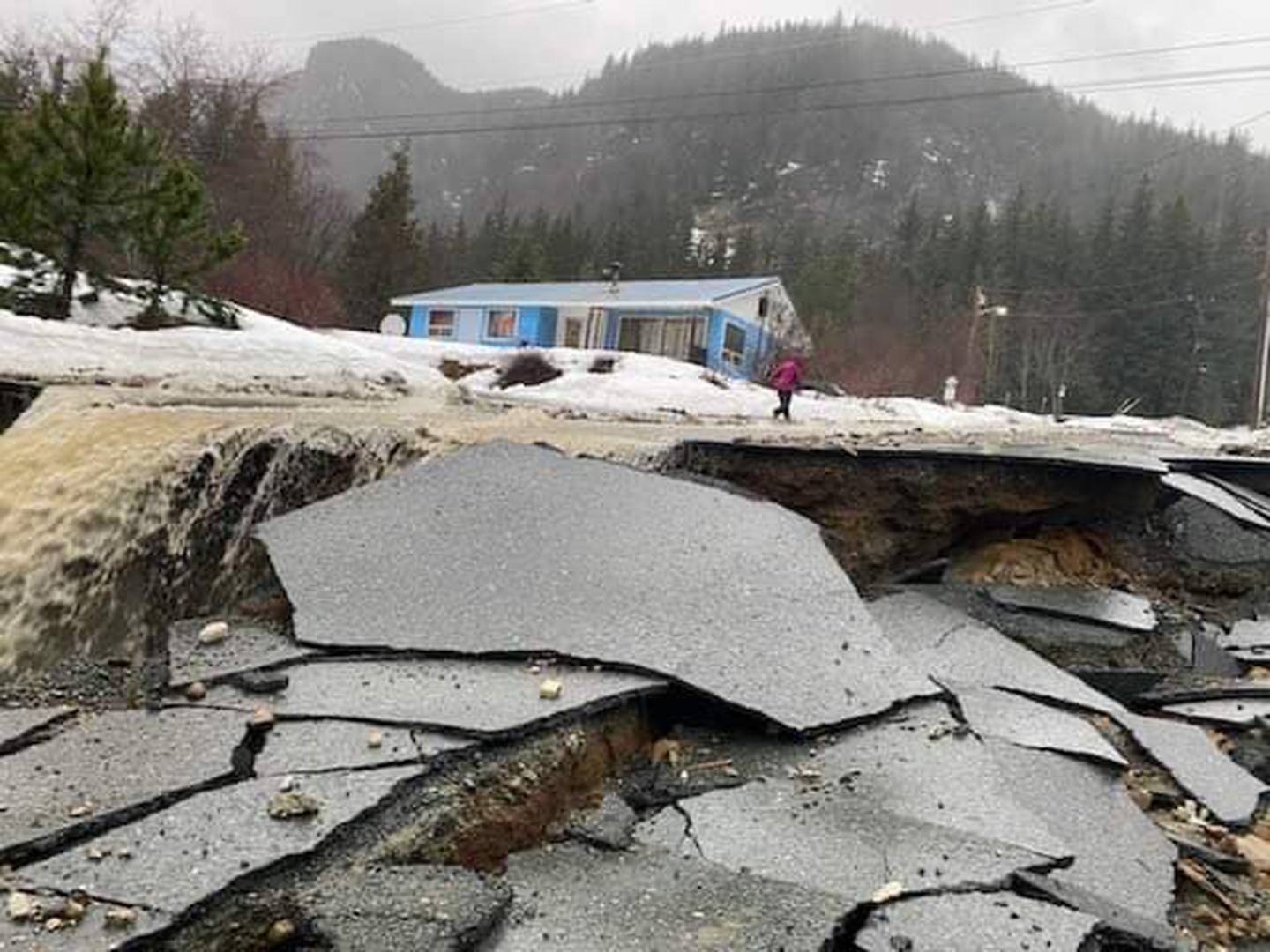 Haines, flooding, road, landslide