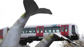 Saved by the whale: Runaway train caught by sculpture in Netherlands