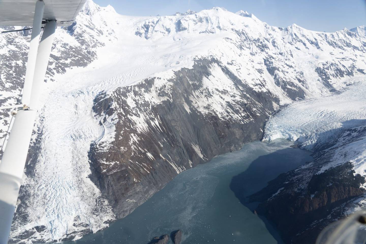 Tsunami landslide in Prince William Sound from Barry Glacier