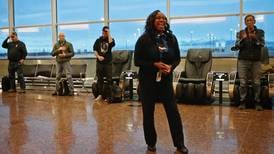 Watch: Airline agent sings national anthem at Anchorage airport on Veterans Day