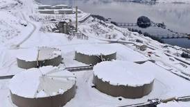 Snow pileup damages Alaska pipeline company’s massive Valdez oil tanks