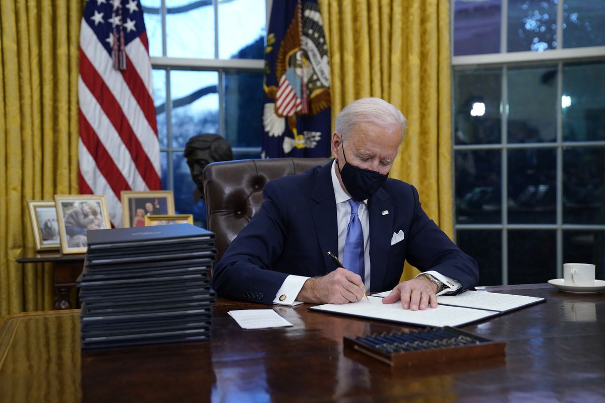Biden blocks drilling in ANWR, during his first appearances as president