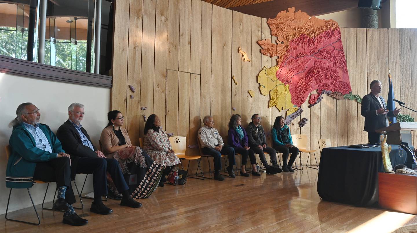 Tribal bill signing at Alaska Native Heritage Center