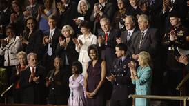 Sitting with Michelle Obama to stand for State of the Union themes