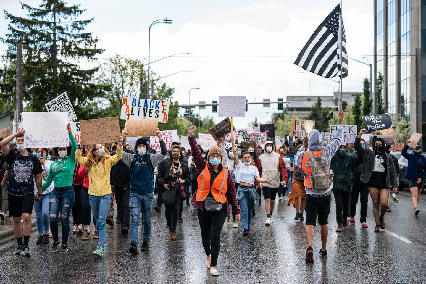 PSL, Party for Socialism and Liberation, anchorage, black lives matter, blm, march, protest, rally, your voice matters
