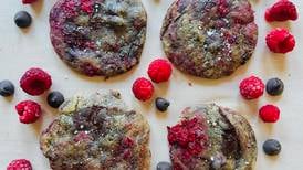 Throw backyard berries into these chewy, melty chocolate-raspberry pan-bangin’ cookies