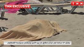 Massacre at Tunisian beach leaves 39 dead