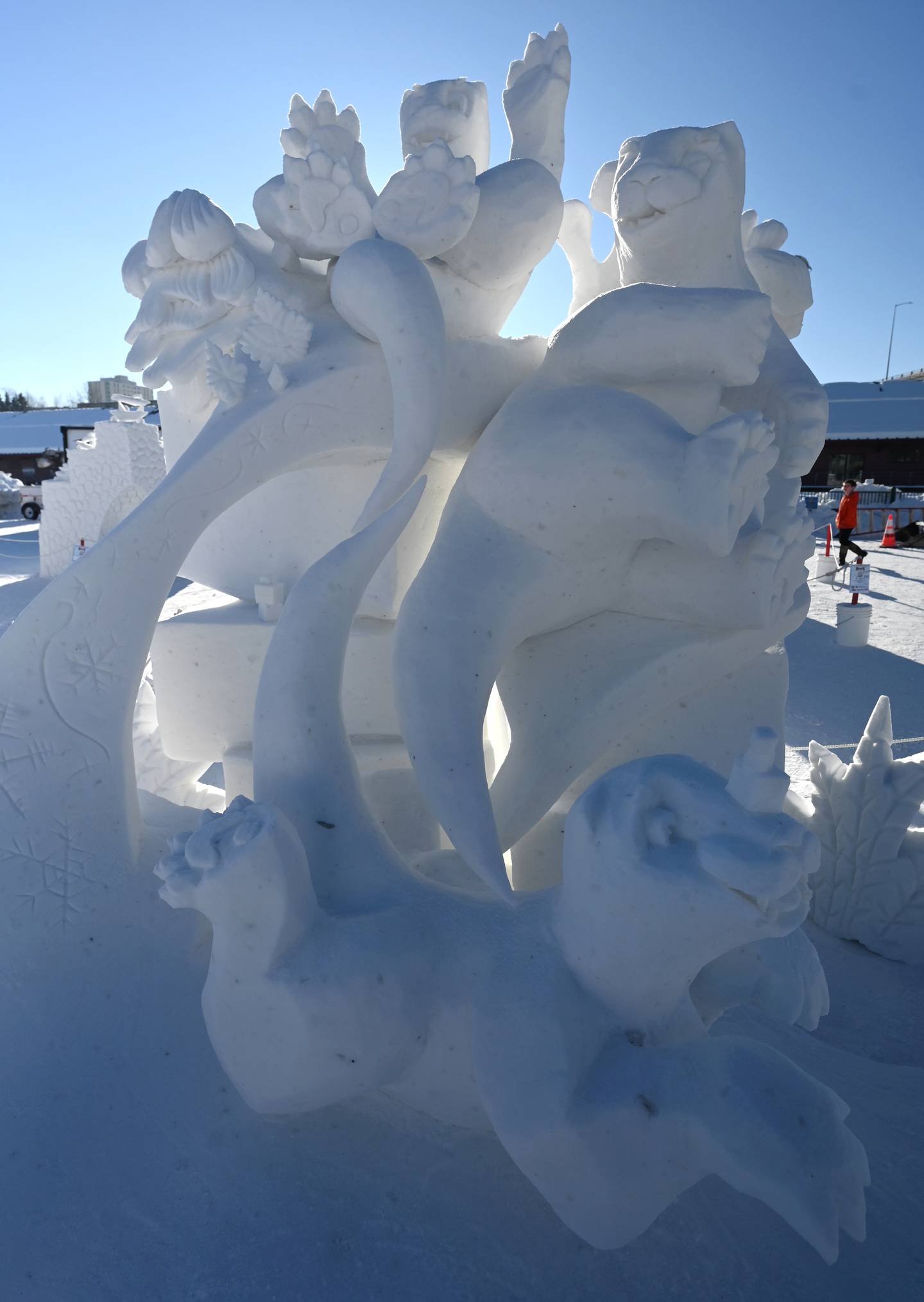 Fur Rondy snow sculptures