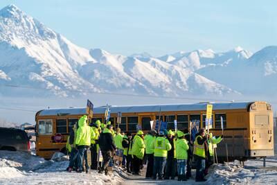 Mat-Su school bus driver strike stretches into Monday as contract impasse continues