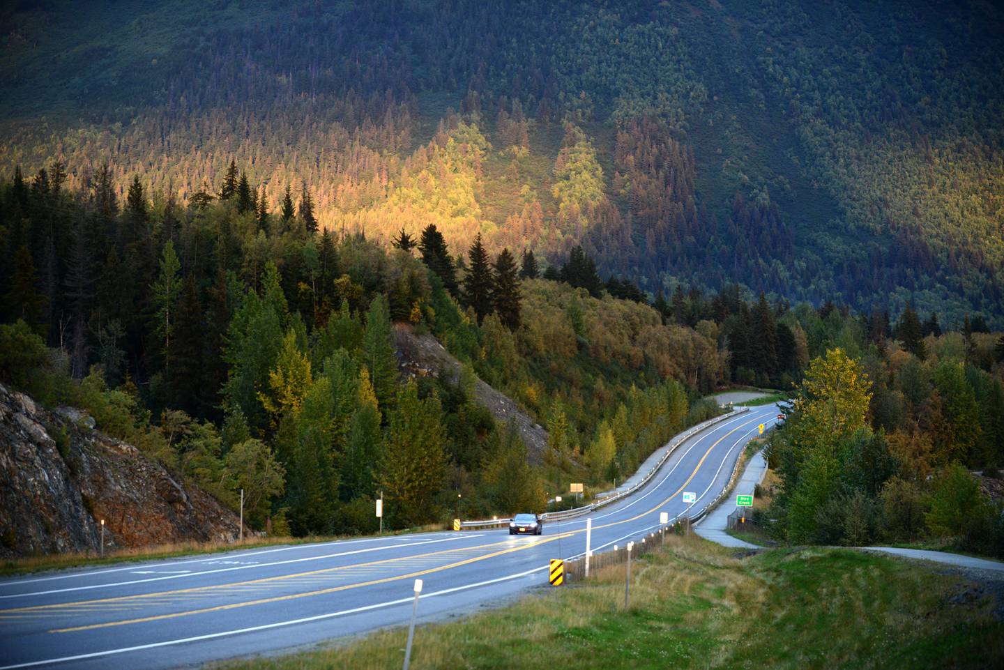 Swans Potter Marsh, Seward Highway, Turnagain Arm, Sunshine, Kenai Mountains, Sunset, Photographers, Alaska Railroad