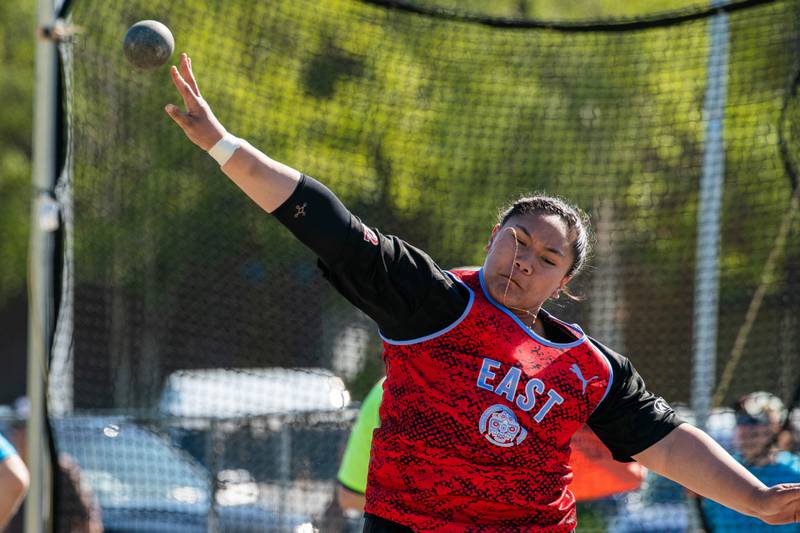 Already a hockey standout, East High’s Laila Tosi is also juggling softball and shot put supremacy this spring