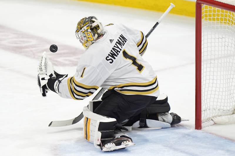 Anchorage’s Swayman delivers as Bruins beat Panthers to stave off elimination in playoff series