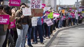 Crowd rallies in support of abortion rights in Anchorage