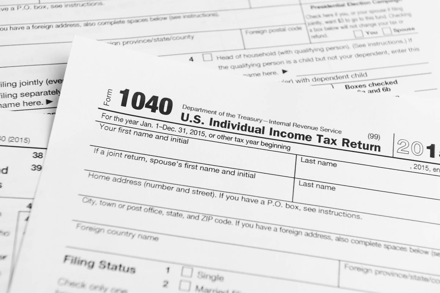 Stock – 1040 tax return form