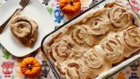 If you’re up for a little fall project, try these pumpkin brioche cinnamon rolls with coffee frosting
