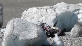 Super Cub plane crushed by Alaska glacier