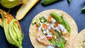 With squash blossoms plentiful, this ‘cheesadilla’ is the perfect quick snack