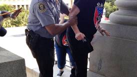 Photo of black officer helping white demonstrator goes viral