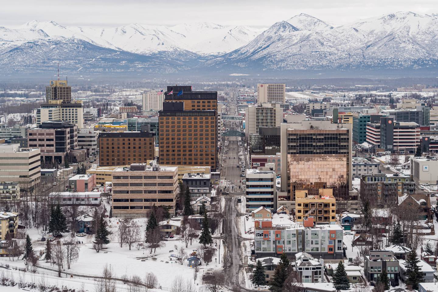 aerial, aerial photo, aerial photography, aerial photos, aerials, anchorage, downtown, downtown anchorage