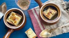 This French onion soup is a classic comfort dish with an umami twist