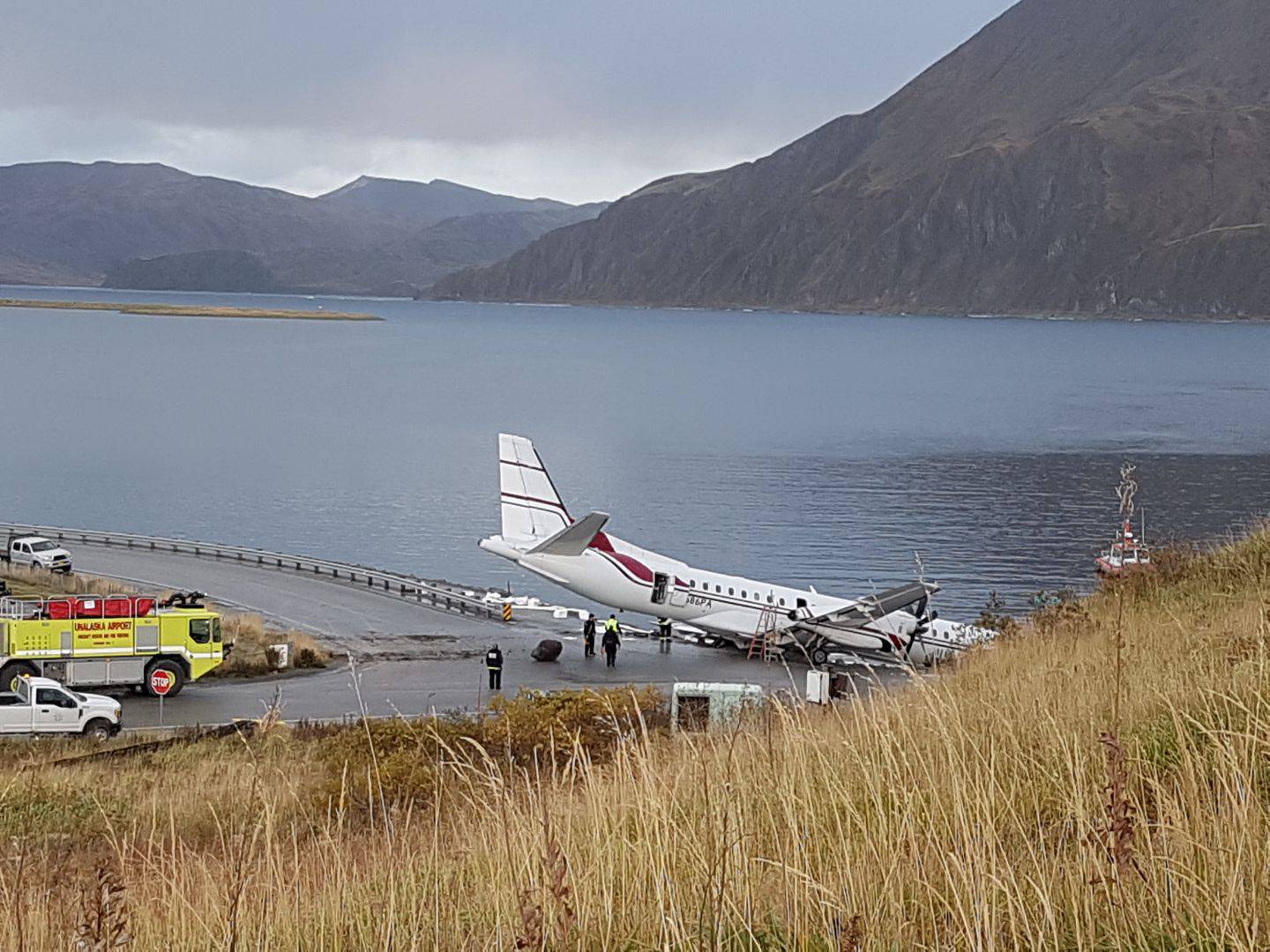 Penair plane overshot runway missed wind Dutch Harbor Unalaska flight