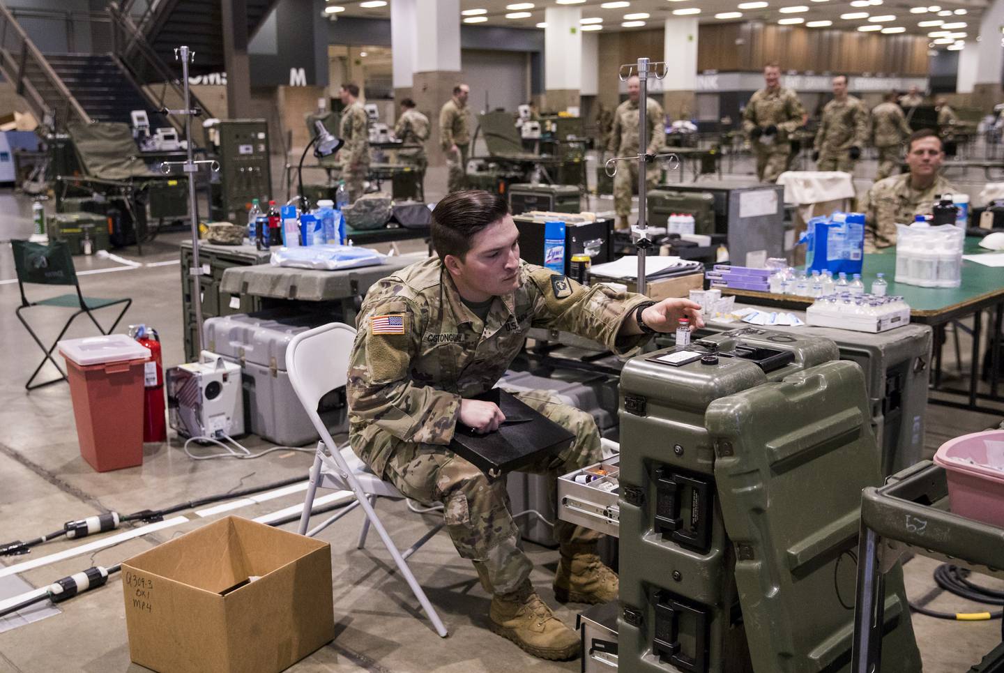 A look inside the Army field hospital at CenturyLink Field, designed to help medical centers swamped by coronavirus patients
