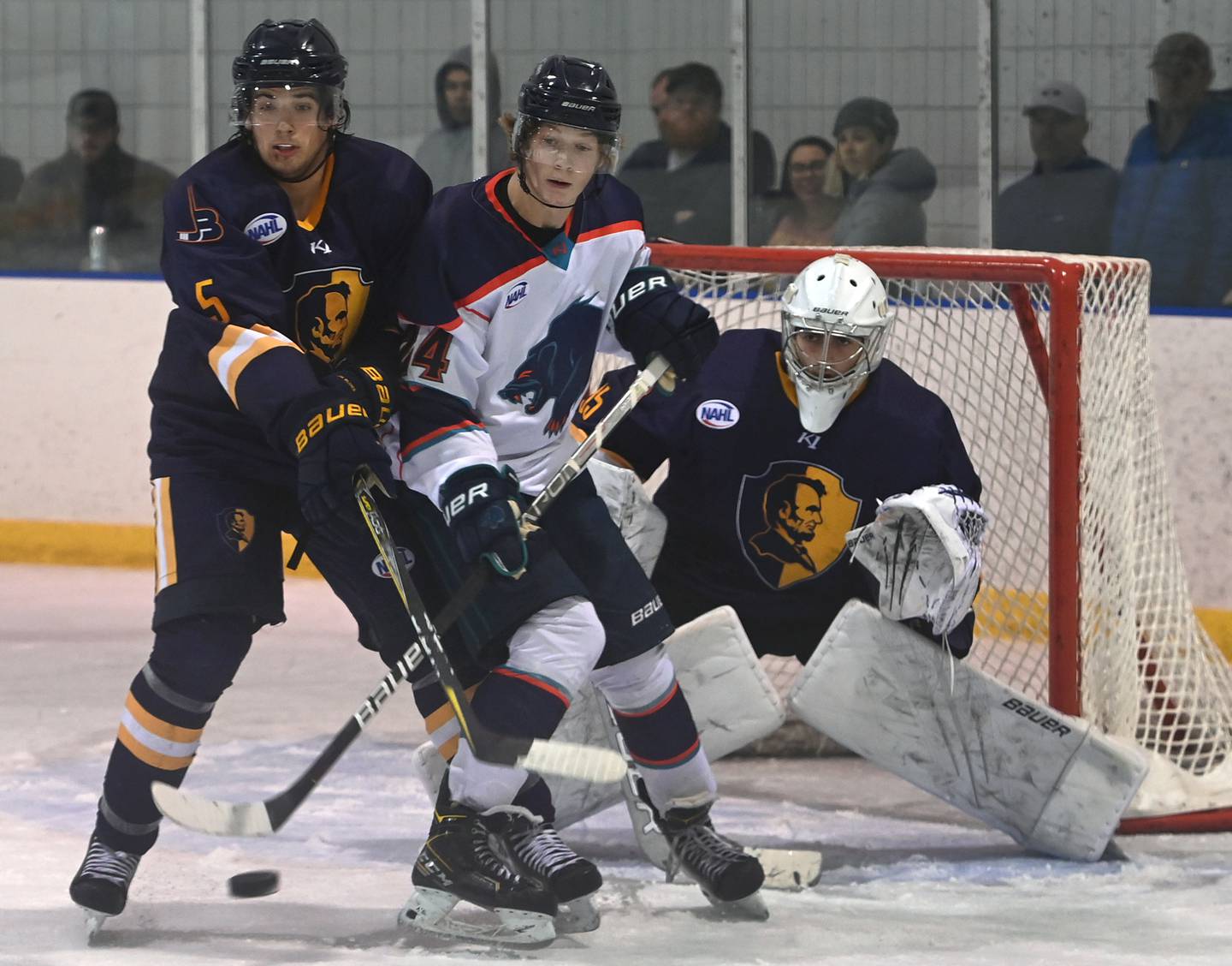 Anchorage Wolverines' 4-1 victory over the Springfield Jr. Blues 