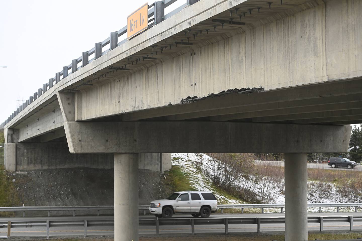 South Eagle River overpass damaged