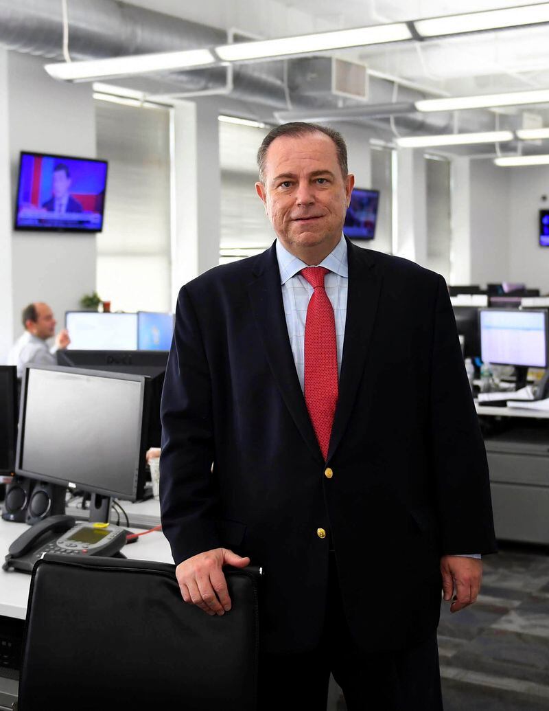This 2018 photo shows Chris Ruddy, CEO of Newsmax. The network's rise in popularity has been astonishingly swift and could indicate the first serious threat to Fox News Channel's iron grip on conservative viewers in two decades. (Newsmax via AP)