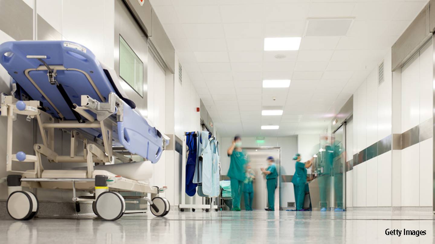 Hospital surgery corridor stock generic