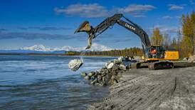 Emergency work starts on Talkeetna’s eroded waterfront as Susitna River creeps closer to town