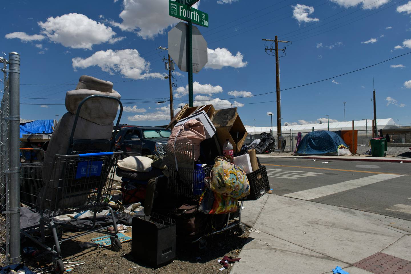 homeless, sprung structure, reno, nevada cares campus