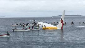 Everybody on jetliner survives crash landing in Pacific lagoon