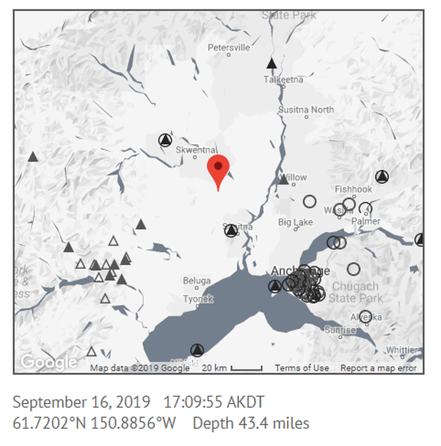 earthquake map sept. 16, 2019