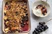 A simple fall dessert, this Concord grape and pear crisp is warm and balanced