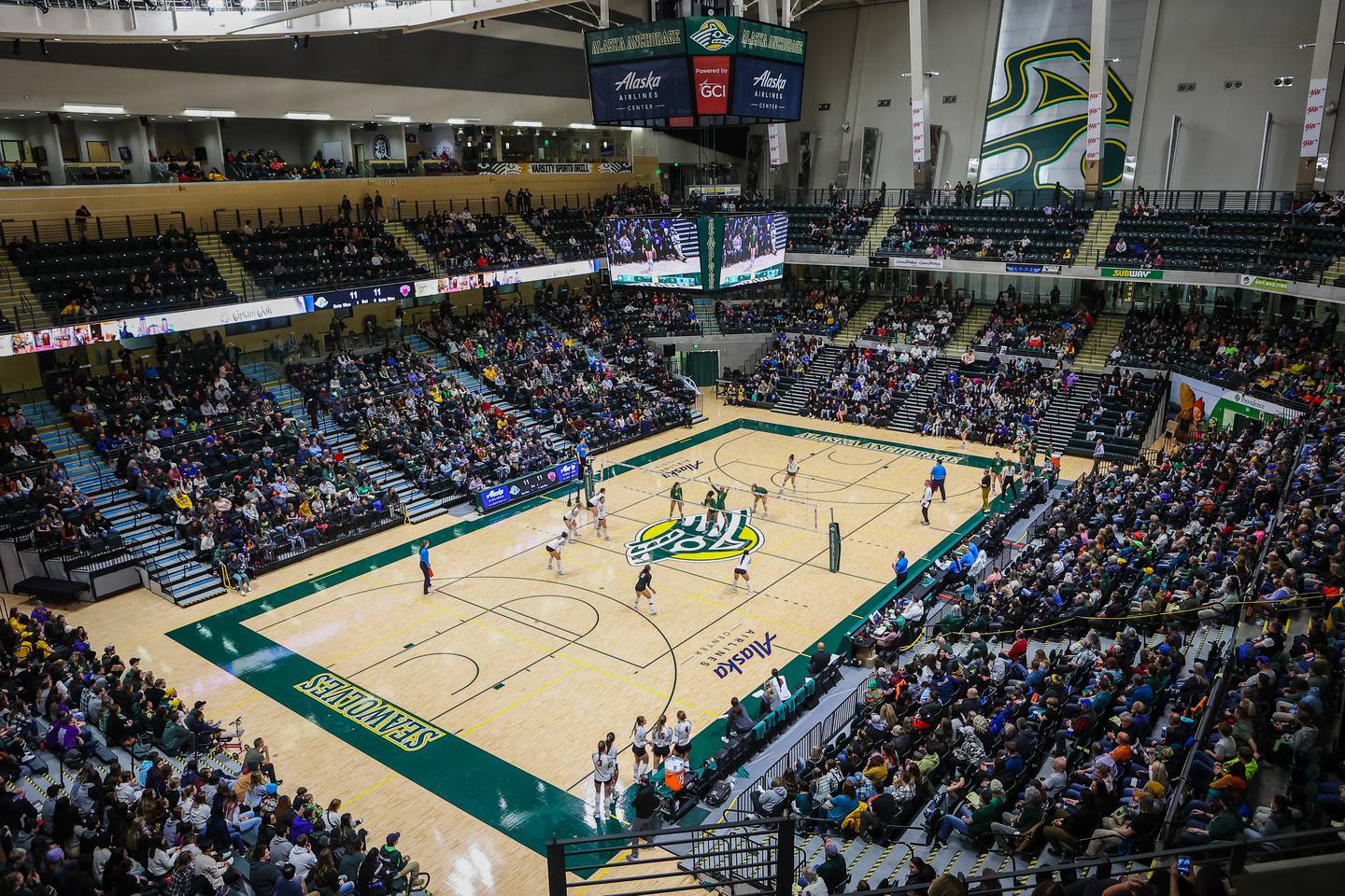 The UAA volleyball team set a new NCAA Division II single-game regular season attendance record 3,888