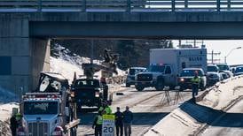 1 dead in collision on Minnesota Drive after vehicle towing heavy equipment strikes bridge