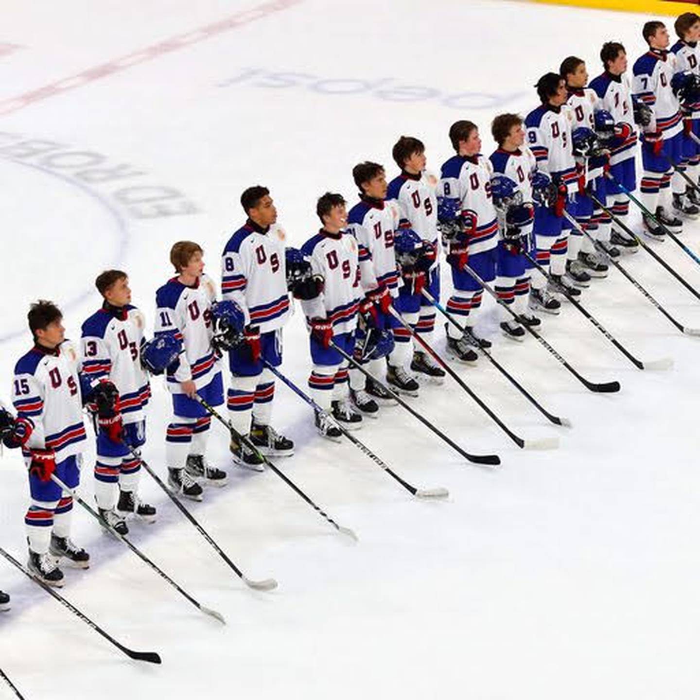 Team USA lines up before a match at the Under-17 Five Nations Tournament