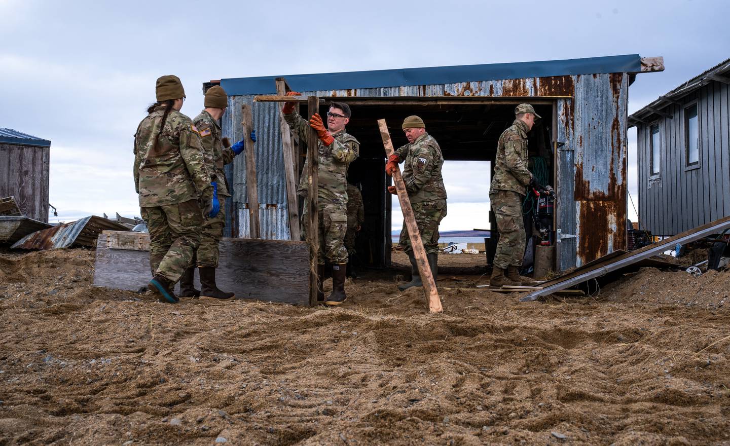 Joint Task Force-Alaska works storm recovery efforts in Golovin, Alaska for Operation Merbok Response