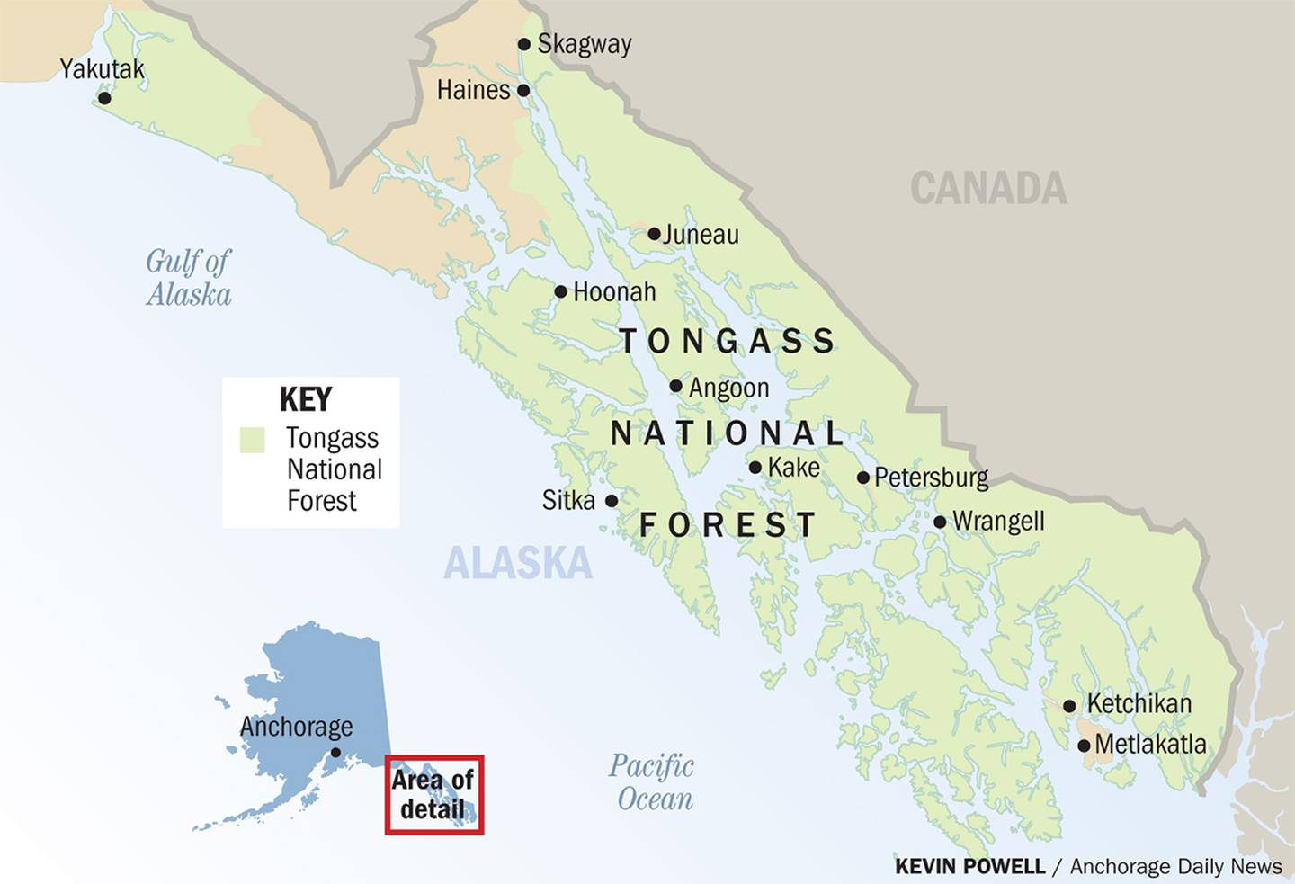 Biden locator map Tongass National Forest roadless rule logging