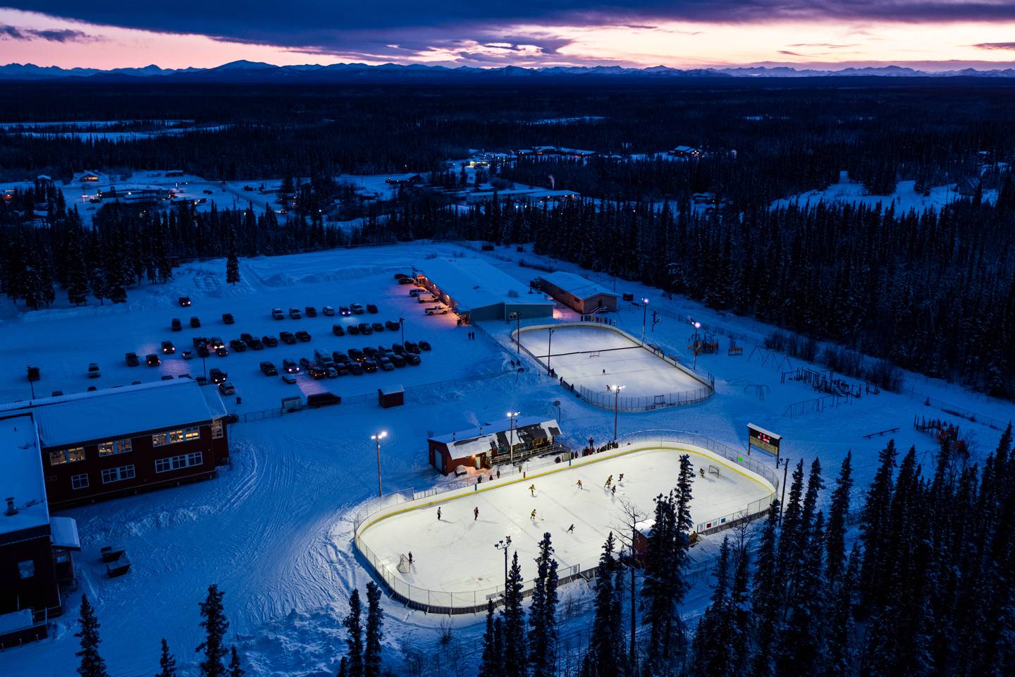 Alaska Heat, Glennallen, aerial, aerial photo, aerial photography, aerial photos, aerials, high school hockey, hockey, prep hockey, youth hockey